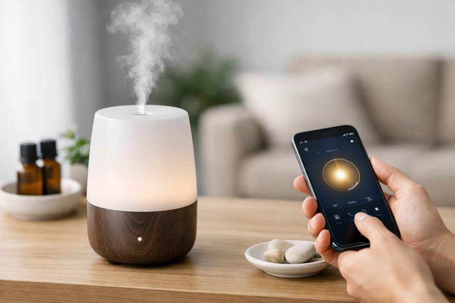 App bestuurbare geur diffuser kiezen