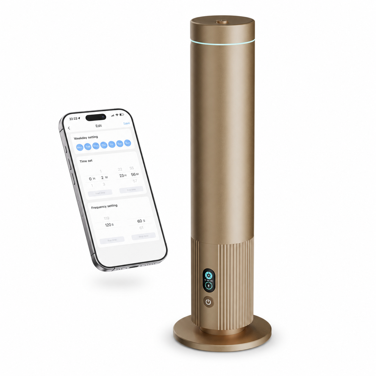 Aroma Diffuser - Flux™ - Goud  220m² - APP (Wi-Fi)